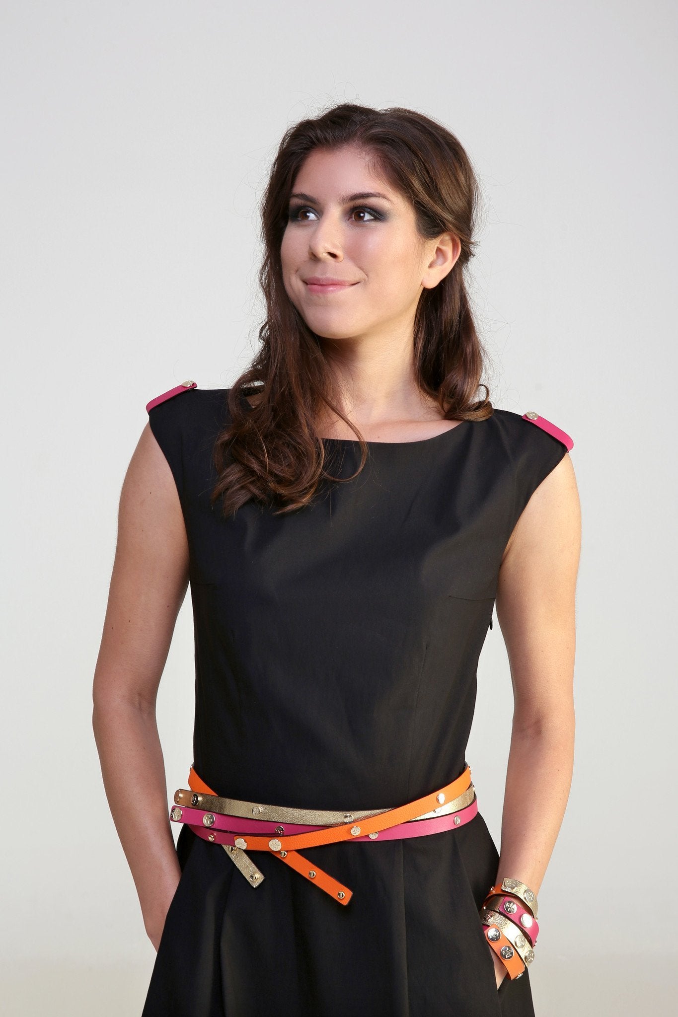 "The Paris Dress" sleeveless with boat neckline - white