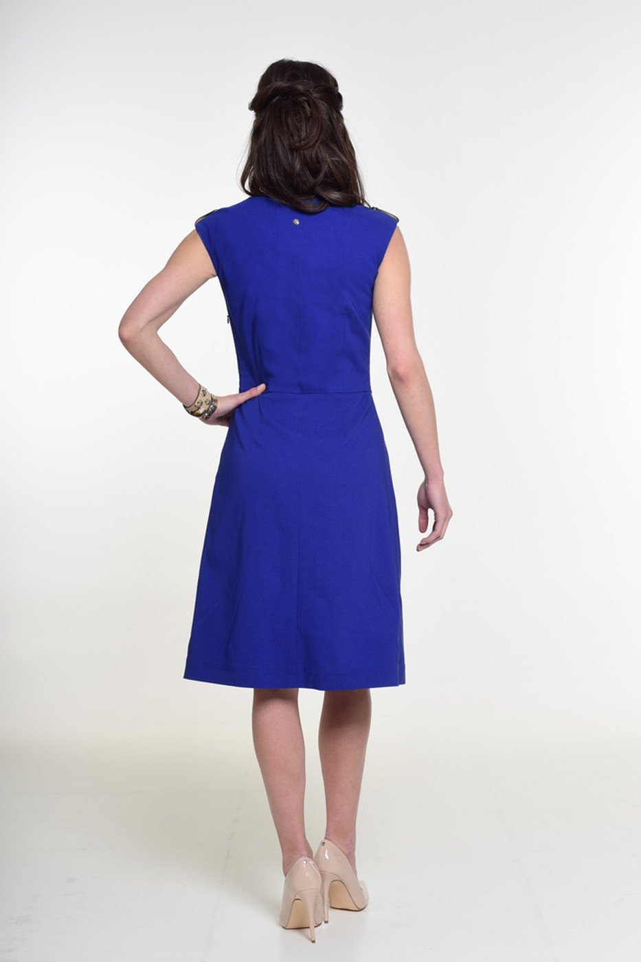"The Paris Dress"  sleeveless and V neckline -royal blue
