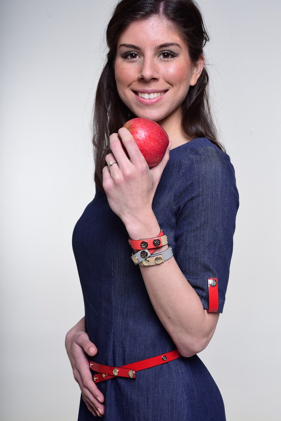 The Luxembourg Dress - boat neckline, elbow length sleeve -imperial red